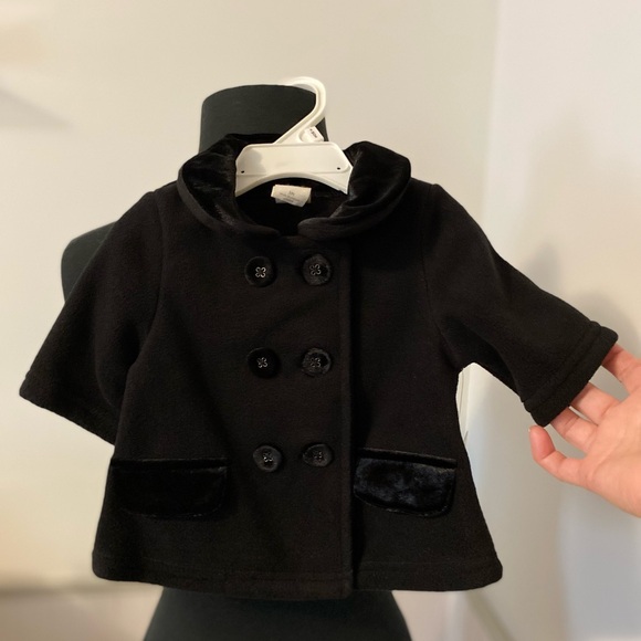Baby Girl Starting Out 3 Month Black Pea Coat NWT - Picture 1 of 11